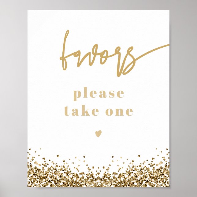 Affiche Faveurs de mariage en sequins d'or jaune REGINA  (Devant)