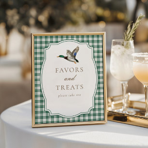 Affiche Faveurs et friandises neutres genre Canard Gingham