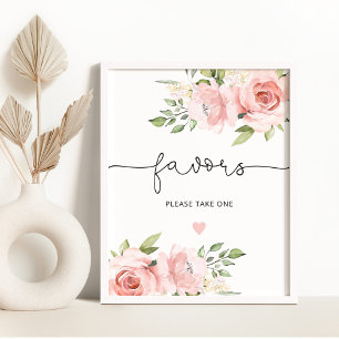 Affiche Faveurs florales rose, prenez-en une