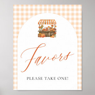 Affiche Faveurs Gingham d'Automne Fraîche du Marché