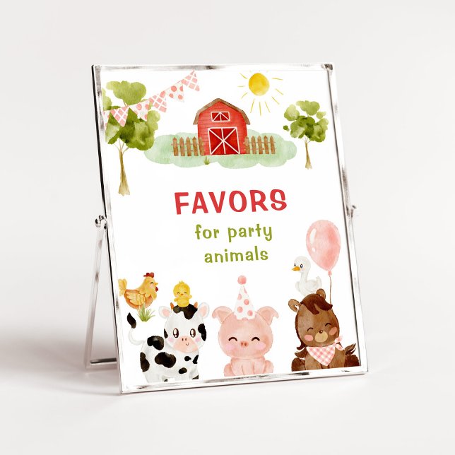 Affiche Faveurs pour animaux de fête animaux de ferme (Créateur téléchargé)