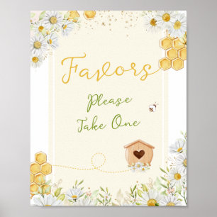 Affiche Faveurs prendre un bee bee Honeycomb Chic Bee Part