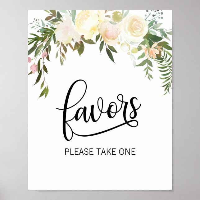 Affiche Faveurs S'IL VOUS PLAÎT PRENDRE UN Aquarelle Flora (Devant)