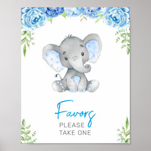 Affiche Faveurs S'Il Vous Plaît Prendre Un Elephant Baby B