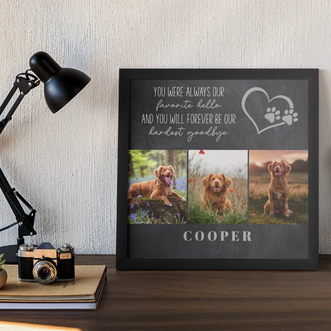 Affiche Favori Hello Hardest Goodbye Pet Memorial (Créateur téléchargé)