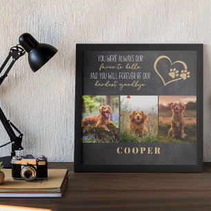 Affiche Favori Hello Hardest Goodbye Pet Memorial