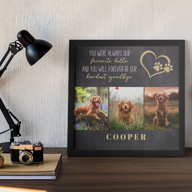 Affiche Favori Hello Hardest Goodbye Pet Memorial (Créateur téléchargé)