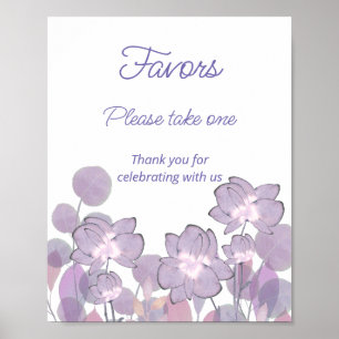 Affiche Favoris blush mauve violet floral Prenez-en un