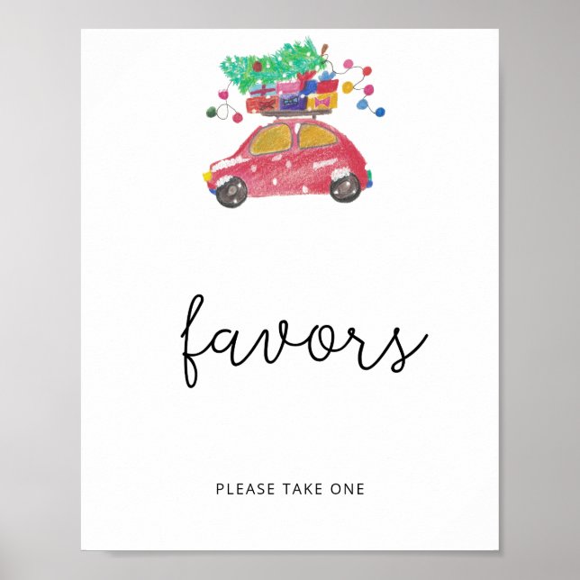 Affiche Favoris de Noël à feuillage persistant (Devant)