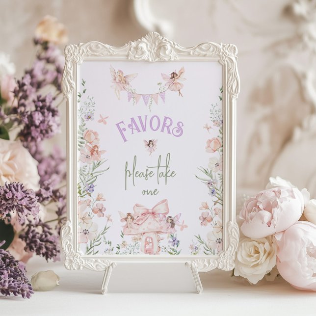 Affiche Favoris Fée Capriceuse Premier Anniversaire Fleur  (Créateur téléchargé)