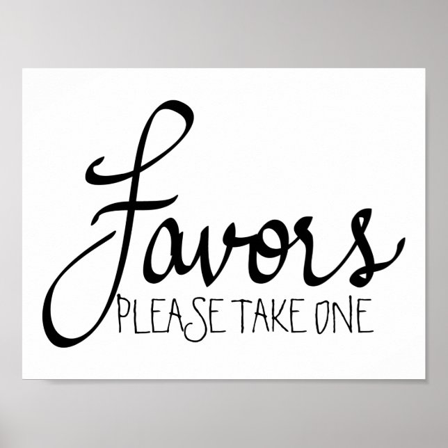 Affiche Favoriser la calligraphie simple Mariage moderne (Devant)