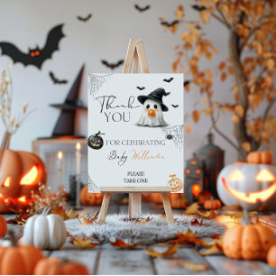 Affiche Favoriser le petit Baby shower Boo Halloween