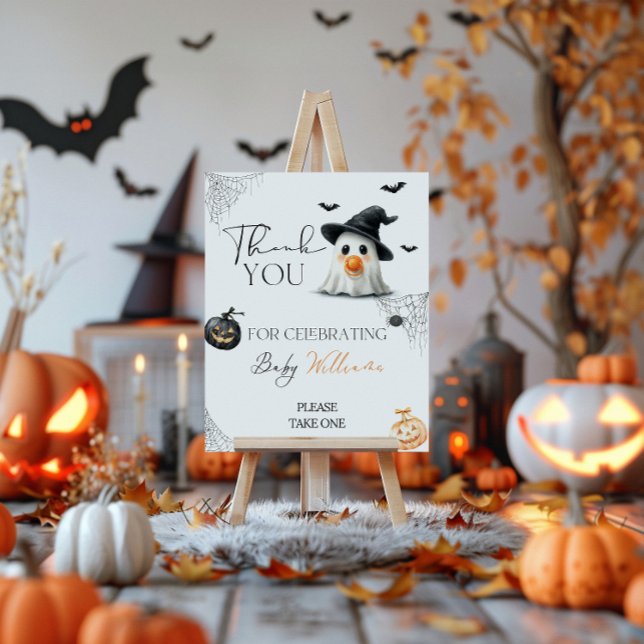 Affiche Favoriser le petit Baby shower Boo Halloween (Créateur téléchargé)