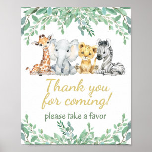 Affiche Favoriser le signe Table pour le baby shower