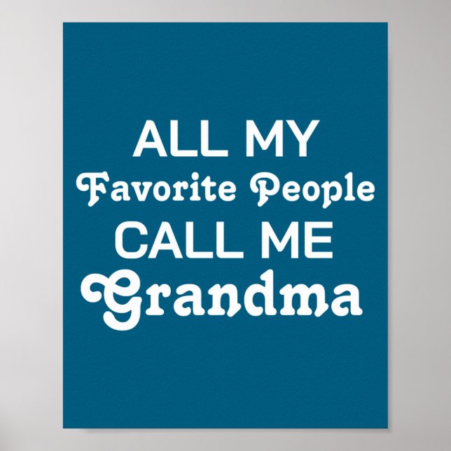 Affiche Favorite People D Funny Grandma  (Devant)