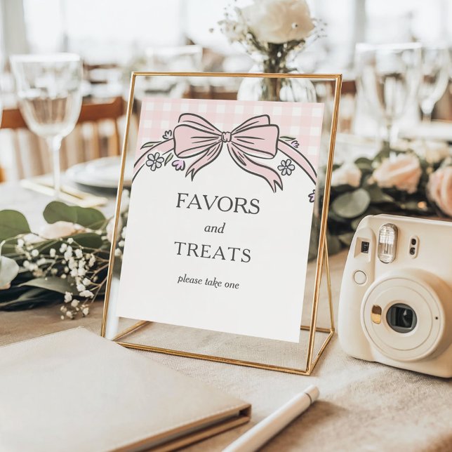 Affiche Favors and Treat Pink Ice Cream Sundae Baby Shower (Créateur téléchargé)