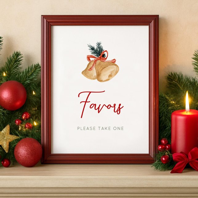 Affiche Favors Christmas Party Sign (Créateur téléchargé)