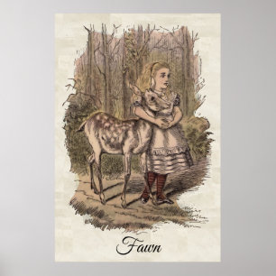 Affiche Fawn, Alice's Adventures in Wonderland