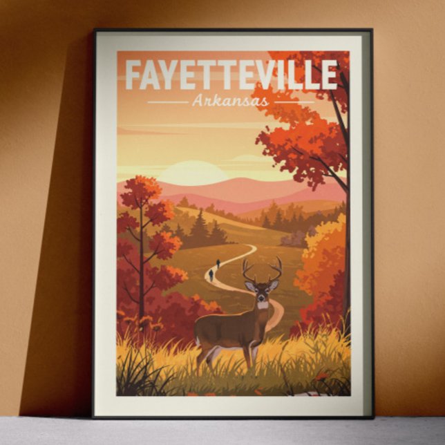 Affiche Fayetteville Arkansas vintage (Créateur téléchargé)