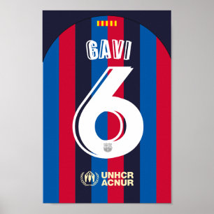 Affiche FC Barcelona Football Jersey Wallart 