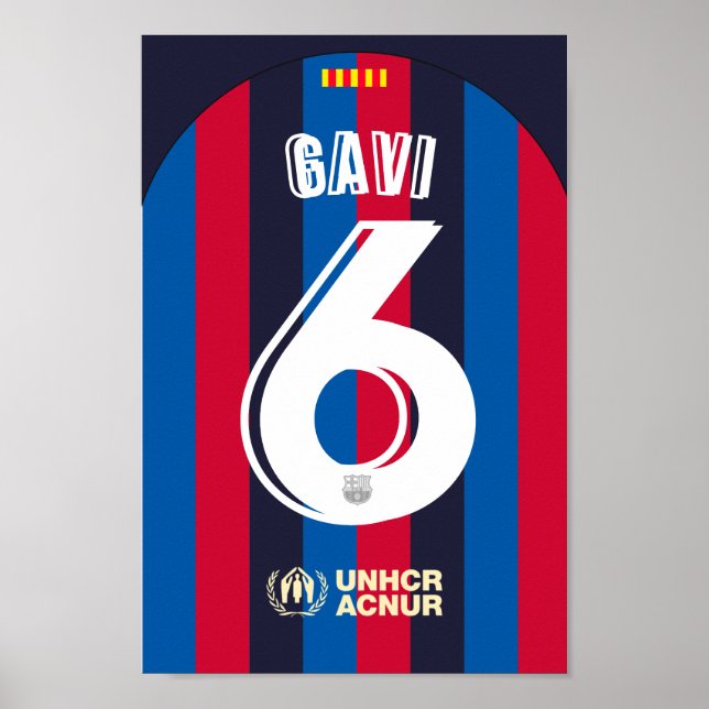 Affiche FC Barcelona Football Jersey Wallart  (Devant)