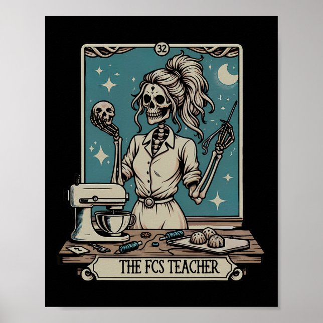 Affiche Fcs Enseignant Skeleton Halloween Famille Et Conso (Devant)