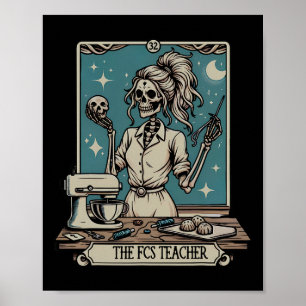 Affiche Fcs Enseignant Skeleton Halloween Famille Et Conso