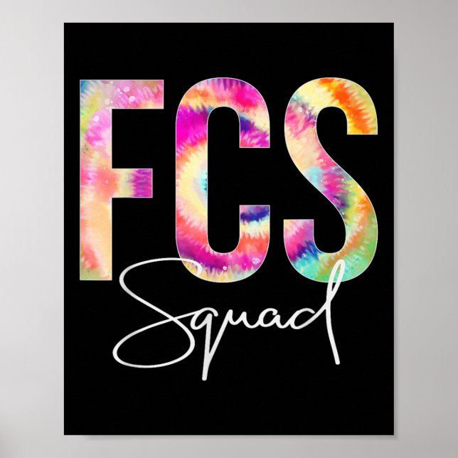 Affiche Fcs Squad Tie Dye Back To School Women Appreciatio (Devant)