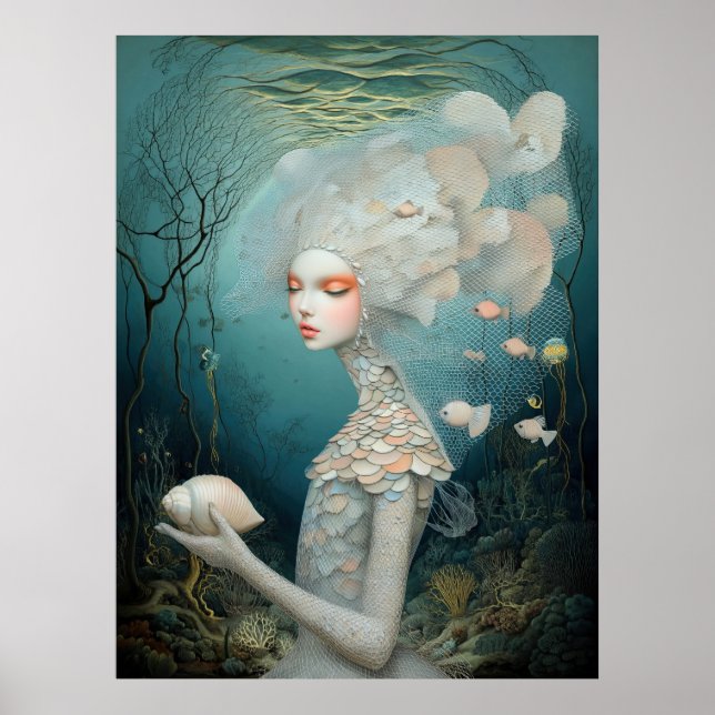 Affiche *~* FD2 2  Déesse de l'Eau Fantastique Mer Sirène  (Devant)