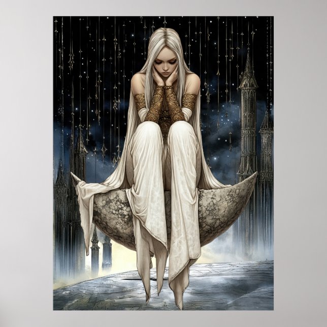 Affiche FD2 32 Déesse du croissant de lune enchanté  (Devant)