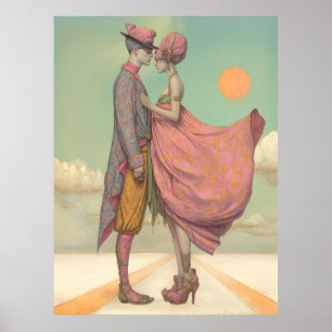 Affiche *~* FD2 Amour Rétro Romantique Boho Couple 21