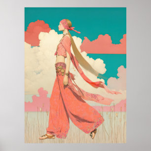 Affiche ^~* FD2 Bohème Bohème Cocktail Glam Femme 8