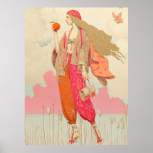 Affiche ^~* FD2 Boho femme Apple Butterfly 10