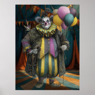 Affiche FD2 Circus Clown Art 5 Vintage Retro Carnival