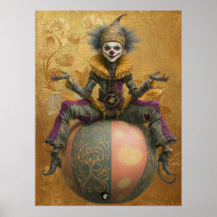Affiche FD2 Circus Clown Art Vintage Retro Carnival art 4