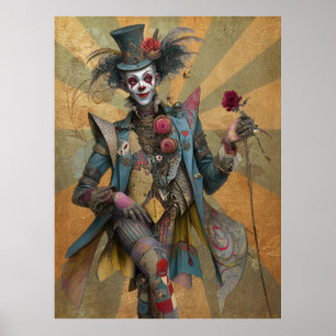 Affiche FD2 Cirque Clown Art 8 Vintage Retro Carnival art