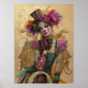 Affiche FD2 Cirque Clown Art Vintage Retro Carnaval art 13