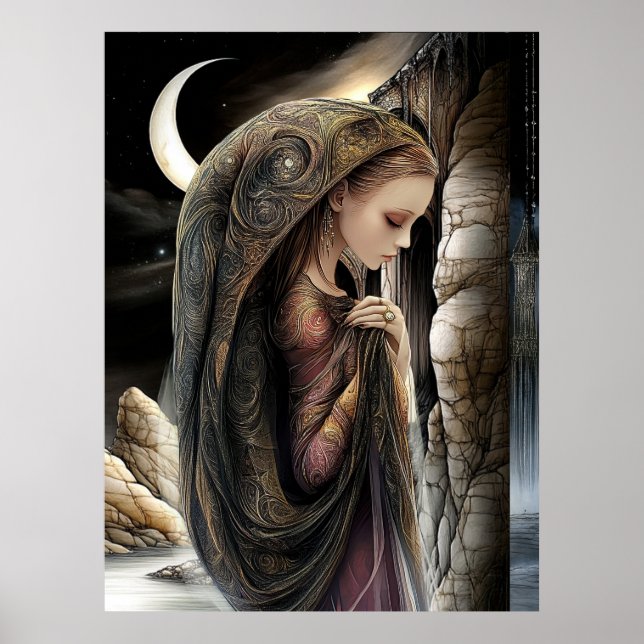 Affiche FD2 Croissant de Lune Enchanté Déesse 10 (Devant)