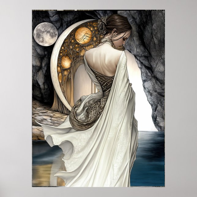 Affiche FD2 Croissant de Lune Enchanté Déesse 14 (Devant)