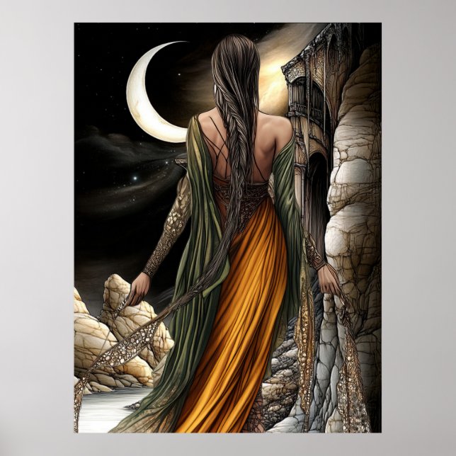 Affiche FD2 Croissant de Lune Enchanté Déesse 20 (Devant)