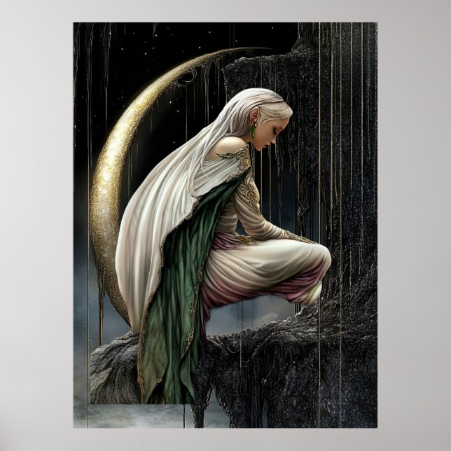 Affiche FD2 Croissant de Lune Enchanté Déesse 22 (Devant)