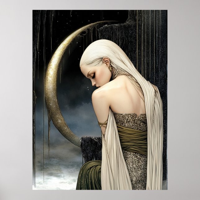 Affiche FD2 Croissant de Lune Enchanté Déesse 23 (Devant)