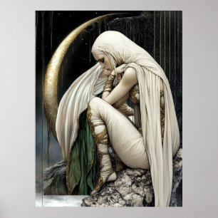 Affiche FD2 Croissant de Lune Enchanté Déesse 29