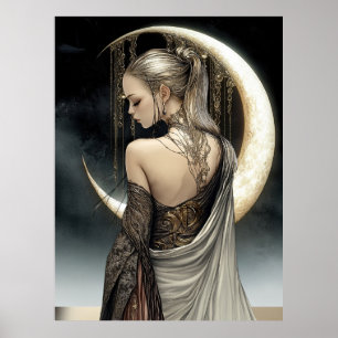 Affiche FD2 Croissant de Lune Enchanté Déesse 6
