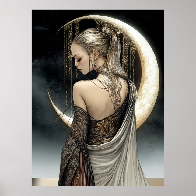 Affiche FD2 Croissant de Lune Enchanté Déesse 6 (Devant)