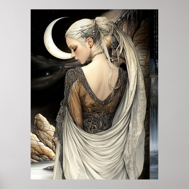 Affiche FD2 Croissant de Lune Enchanté Déesse 7 (Devant)