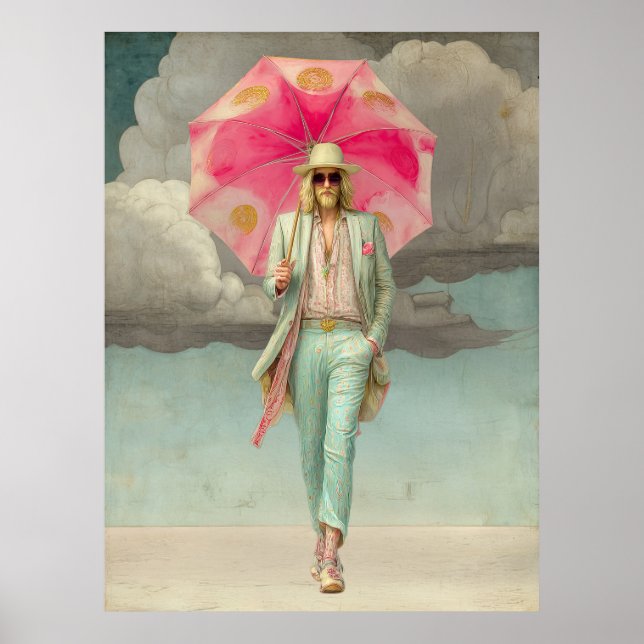 Affiche FD2 Eclectique Colorful Boho MAN Parapluie 14 (Devant)