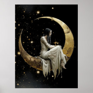 Affiche FD2 Enchantée 9 Déesse de la Lune Croissan
