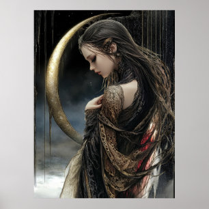 Affiche - FD2 Mystique Gardienne de la Lune Déesse Céleste