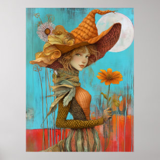 Affiche *~* FD2 Retro Floral Fall Girl Automne Casquette 2